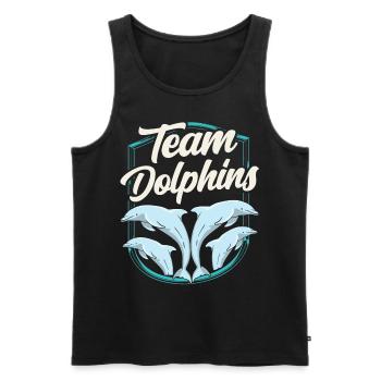 Team Dolphin Dolphins Dolphin Lover Dolphin - Men's Premium Organic Tank Top - black - Front - AI Model Male 178 light (178cm)
