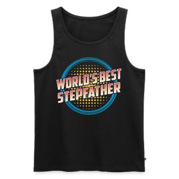 The Best Stepfather in the World Stepdad Stepdad - Men's Premium Organic Tank Top - black - Front - Michal (187cm)