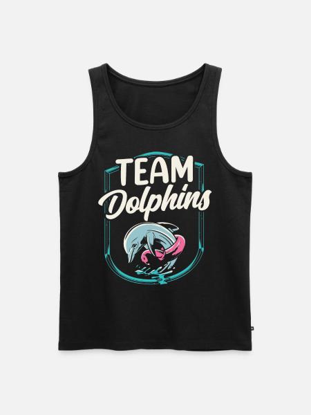 Team Dolphins Dolphin Dolphin Lovers - Men's Premium Organic Tank Top - black