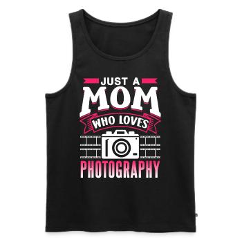 Nur Eine Mutter Die Fotografie Liebt Mama Kamera - Männer Premium Bio Tank Top - Schwarz - Vorne - Michal (187cm)