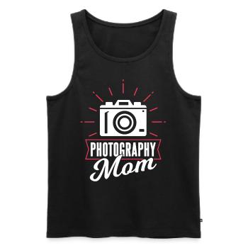Fotografin Mama Kamera Fotografie Mutter - Männer Premium Bio Tank Top - Schwarz - Vorne - Michal (187cm)