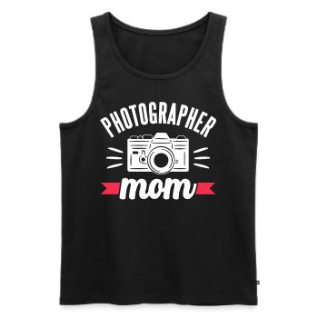Fotografin Mama Kamera Fotografie Mutter - Männer Premium Bio Tank Top - Schwarz - Vorne - Michal (187cm)