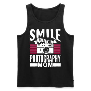 Lächeln Für Die Fotografierende Mutter Kamera Mama - Männer Premium Bio Tank Top - Schwarz - Vorne - Michal (187cm)