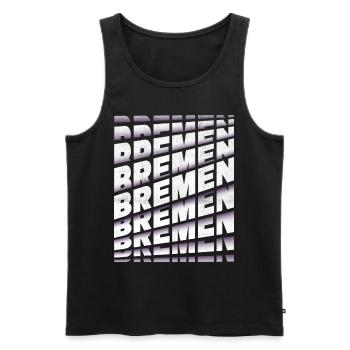 Brême Allemagne City Font Skyline Accueil - Débardeur bio Premium Homme - noir - Devant - Michal (187cm)