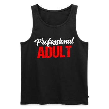 Anniversaire professionnel adulte adulte - Débardeur bio Premium Homme - noir - Devant - AI Model Male 178 light (178cm)