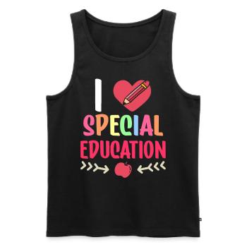 I love special education special education teachers - Men's Premium Organic Tank Top - black - Front - Michal (187cm)