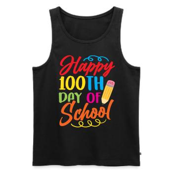 Happy 100 School Day Sweet 100 Days Team - Men's Premium Organic Tank Top - black - Front - Michal (187cm)