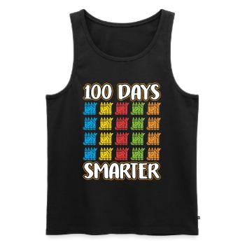 100 Tage Schlauer Lustig Sprüche Süß Team - Männer Premium Bio Tank Top - Schwarz - Vorne - Michal (187cm)