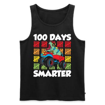 100 Tage Schlauer Lustig Team Süß Sprüche - Männer Premium Bio Tank Top - Schwarz - Vorne - Michal (187cm)