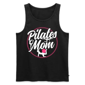 Pilates Mama Mami Mère Amante - Débardeur bio Premium Homme - noir - Devant - Michal (187cm)