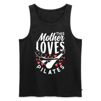 Cette mère aime Pilates Maman Amant Maman - Débardeur bio Premium Homme - noir - Devant - AI Model Male 178 light (178cm)