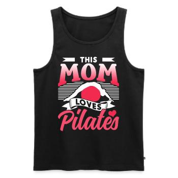 Cette mère aime Pilates MamanMon amant - Débardeur bio Premium Homme - noir - Devant - AI Model Male 178 light (178cm)