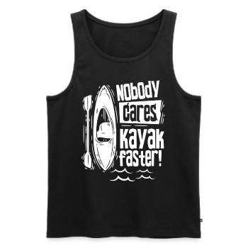 Nobody Cares It Kayak Faster Nobody Cares - Men's Premium Organic Tank Top - black - Front - Michal (187cm)