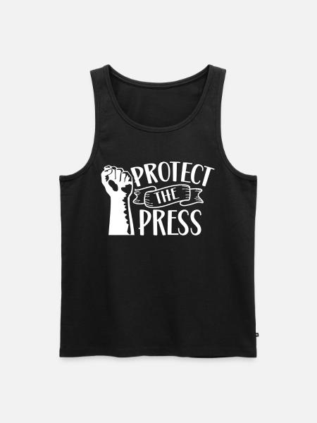 Schützt Die Presse Pressefreiheit Presserecht - Männer Premium Bio Tank Top - Schwarz