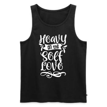 Self Love Selbstliebe Positiv Eigenliebe Süß - Männer Premium Bio Tank Top - Schwarz - Vorne - AI Model Male 178 light (178cm)