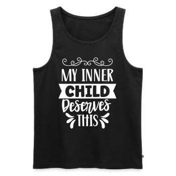 Mein Inneres Kind Verdient Das Selbstliebe Süß - Männer Premium Bio Tank Top - Schwarz - Vorne - AI Model Male 178 light (178cm)