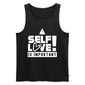 Selbstliebe Ist Wichtig Süß Eigenliebe Positiv - Männer Premium Bio Tank Top - Schwarz - Vorne - AI Model Male 178 light (178cm)