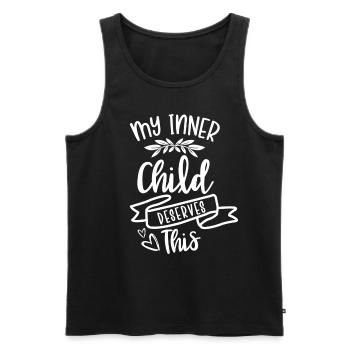 Mein Inneres Kind Verdient Das Selbstliebe Süß - Männer Premium Bio Tank Top - Schwarz - Vorne - AI Model Male 178 light (178cm)