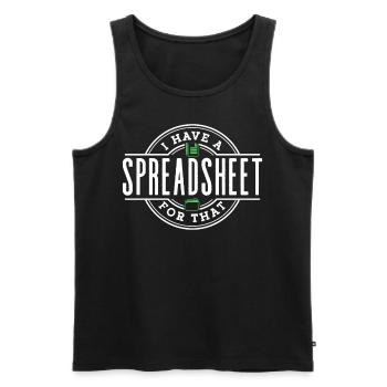 I have a spreadsheet for this table accountant - Men's Premium Organic Tank Top - black - Front - AI Model Male 178 light (178cm)
