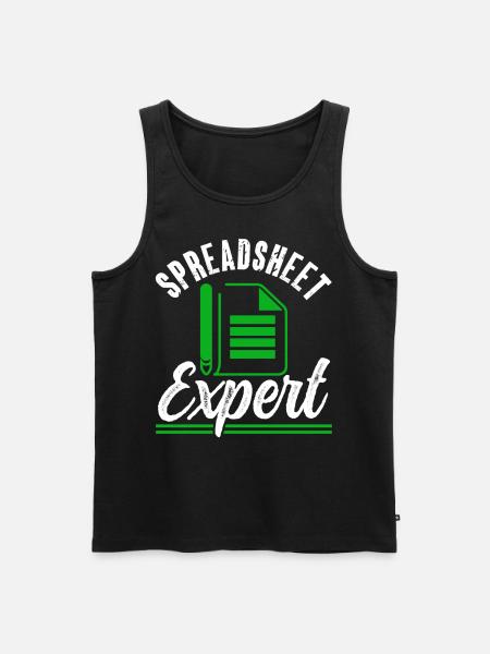 Spreadsheet Experte Buchhalter Tabelle Arbeit - Männer Premium Bio Tank Top - Schwarz
