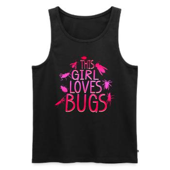 Insectes Fille - Débardeur bio Premium Homme - noir - Devant - AI Model Male 178 light (178cm)