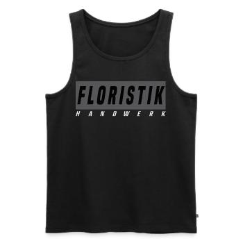 Floristik T-Shirt - Männer Premium Bio Tank Top - Schwarz - Vorne - AI Model Male 178 light (178cm)
