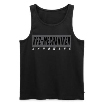KFZ - Mechaniker T-Shirt - Männer Premium Bio Tank Top - Schwarz - Vorne - AI Model Male 178 light (178cm)