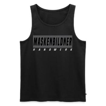Maskenbildner T-Shirt - Männer Premium Bio Tank Top - Schwarz - Vorne - AI Model Male 178 light (178cm)