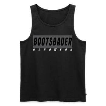 Bootsbauer - Männer Premium Bio Tank Top - Schwarz - Vorne - Michal (187cm)