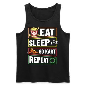 Go Kart Racing Indoor Karting Kartsport Kartbahn - Männer Premium Bio Tank Top - Schwarz - Vorne - Michal (187cm)
