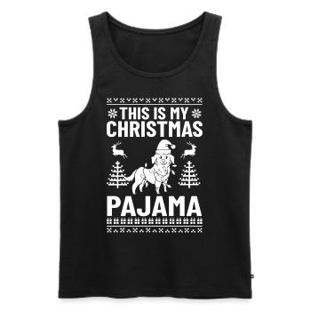 Golden Retriever Hund Welpen Besitzer Weihnachten - Männer Premium Bio Tank Top - Schwarz - Vorne - AI Model Male 178 light (178cm)