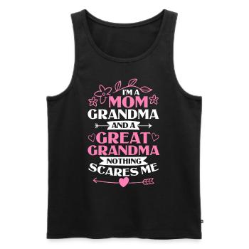 Arrière-grand-mère Grand-mère Arrière-grands-parents Grand-mère - Débardeur bio Premium Homme - noir - Devant - Michal (187cm)