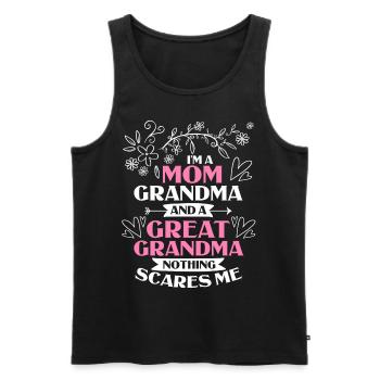 Arrière-grand-mère Grand-mère Arrière-grands-parents Grand-mère - Débardeur bio Premium Homme - noir - Devant - Michal (187cm)