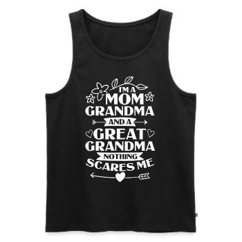 Arrière-grand-mère Grand-mère Arrière-grands-parents Grand-mère - Débardeur bio Premium Homme - noir - Devant - Michal (187cm)