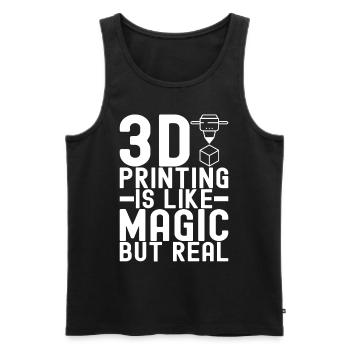 3 D Drucken - Männer Premium Bio Tank Top - Schwarz - Vorne - Michal (187cm)