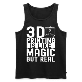 3 D Drucken - Männer Premium Bio Tank Top - Schwarz - Vorne - Michal (187cm)