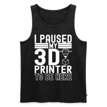 3 D Drucken - Männer Premium Bio Tank Top - Schwarz - Vorne - Michal (187cm)
