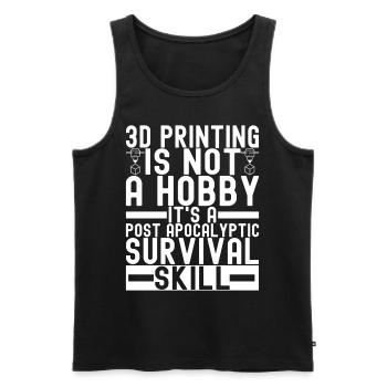 3 D Drucken - Männer Premium Bio Tank Top - Schwarz - Vorne - Michal (187cm)