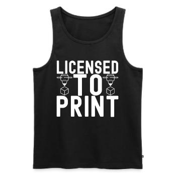3 D Drucken - Männer Premium Bio Tank Top - Schwarz - Vorne - Michal (187cm)