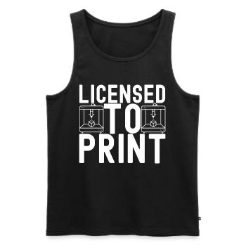 3 D Drucken - Männer Premium Bio Tank Top - Schwarz - Vorne - Michal (187cm)