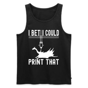 3 D Drucken - Männer Premium Bio Tank Top - Schwarz - Vorne - Michal (187cm)