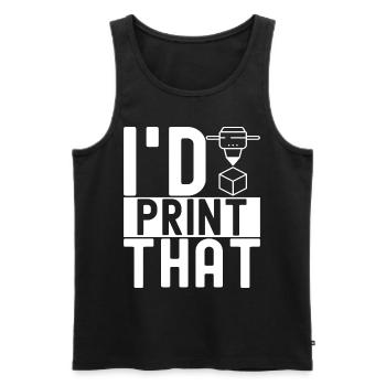 3 D Drucken - Männer Premium Bio Tank Top - Schwarz - Vorne - Michal (187cm)