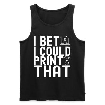 3 D Drucken - Männer Premium Bio Tank Top - Schwarz - Vorne - Michal (187cm)
