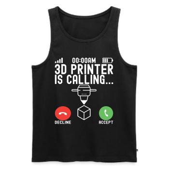 3 D Drucken - Männer Premium Bio Tank Top - Schwarz - Vorne - Michal (187cm)