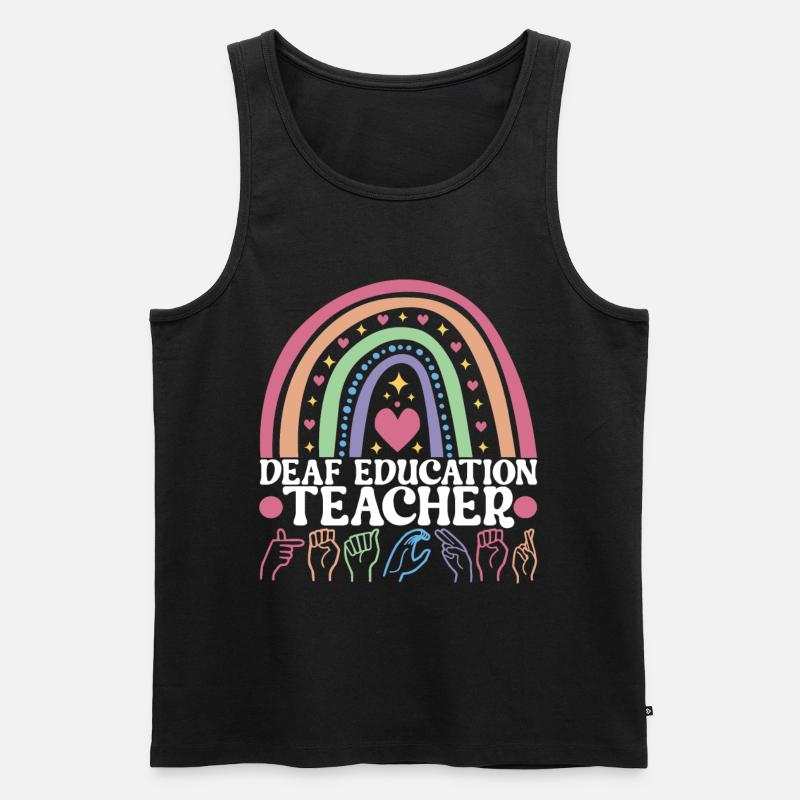Deaf Deaf Mute Deaf - Men's Premium Organic Tank Top - black