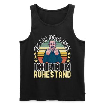 Ruhestand Rente - Männer Premium Bio Tank Top - Schwarz - Vorne - Michal (187cm)