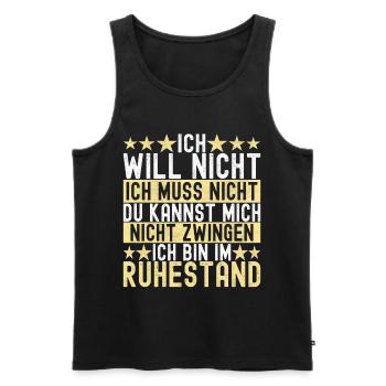 Ruhestand Rente - Männer Premium Bio Tank Top - Schwarz - Vorne - Michal (187cm)