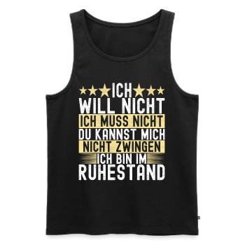 Ruhestand Rente - Männer Premium Bio Tank Top - Schwarz - Vorne - Michal (187cm)
