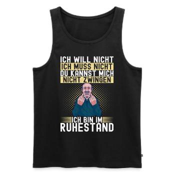 Ruhestand Rente - Männer Premium Bio Tank Top - Schwarz - Vorne - Michal (187cm)
