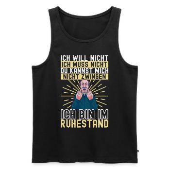 Ruhestand Rente - Männer Premium Bio Tank Top - Schwarz - Vorne - Michal (187cm)